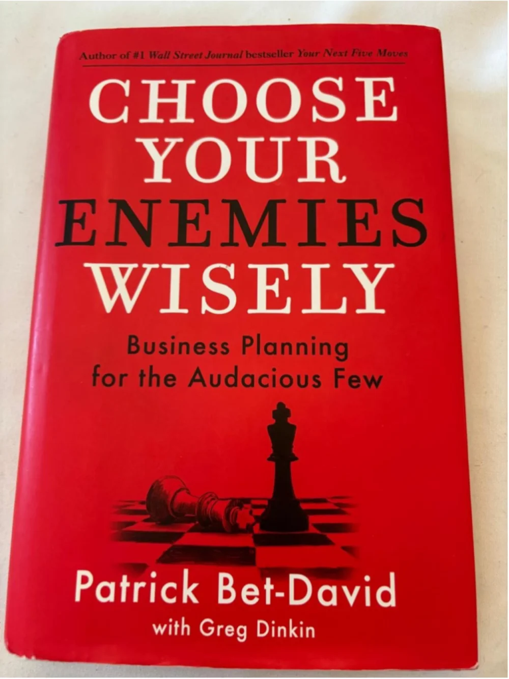 Choose Your Enemies Wisely by Patrick Bet-David Hardcover Book Red White #E94